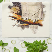 Snowy Owl tekening Theedoek (Gevouwen)