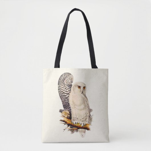  Snowy Owl tekening Tote Bag (Voorkant)