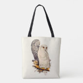  Snowy Owl tekening Tote Bag (Achterkant)
