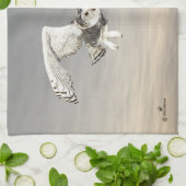 Snowy Owl Theedoek (Gevouwen)