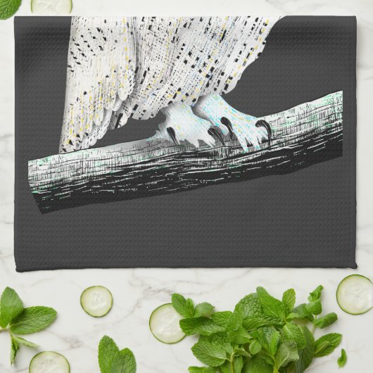 Snowy Owl Theedoek (Gevouwen)