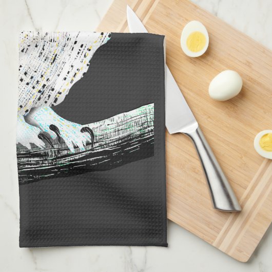 Snowy Owl Theedoek (Quarter Fold)