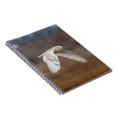 Snowy owl tijdens de vlucht notitieboek (Rechterzijde)