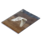 Snowy owl tijdens de vlucht notitieboek (Linkerzijde)