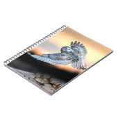 Snowy owl tijdens de vlucht notitieboek (Linkerzijde)