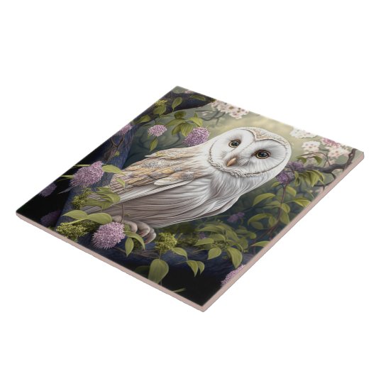 SNOWY OWL TILE TEGELTJE (Zijkant)