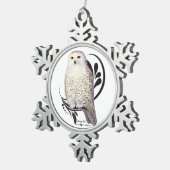 Snowy Owl Tin Sneeuwvlok Ornament (Rechts)