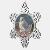 Snowy Owl   Tin Sneeuwvlok Ornament (Rechts)