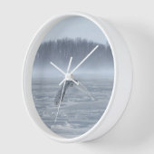 Snowy Owl vliegen in de winter (Hoek)