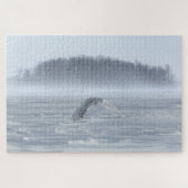 Snowy Owl vliegen in de winter Legpuzzel (Horizontaal)