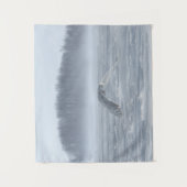 Snowy Owl vliegen in de winter Wandkleed (Voorkant)