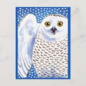 Snowy Owl Winter Kerstmis briefkaart (Voorkant)