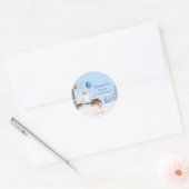 Snowy Owl Winter Onederland Birthday Ronde Sticker (Envelop)