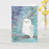 Snowy owl - winterblanco kaart (Gele Bloem)