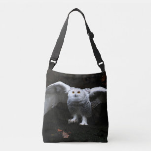Snowy Owl with Open Wings bagcbbn Crossbody Bag Tas