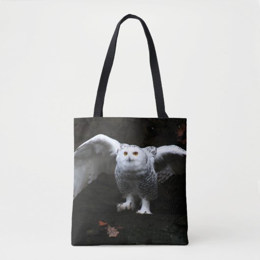 Snowy Owl with Open Wings stcn Tote Bag (Voorkant)
