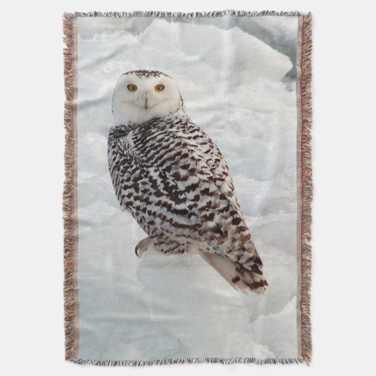 Snowy Owl woven deken (Voorkant Verticaal)