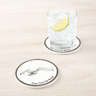 Snowy Owl Zandsteen Onderzetter