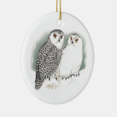 Snowy Owls Keramisch Ornament (Rechts)