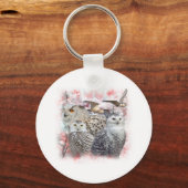 Snowy Owls Sleutelhanger (Voorkant)