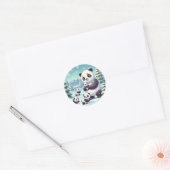 Snowy Panda Serenity Ronde Sticker (Envelop)