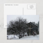 Snowy Parents Yard Briefkaart (Voorkant / Achterkant)