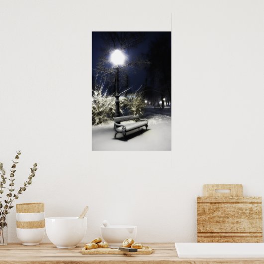 Snowy Park Poster (Keuken)