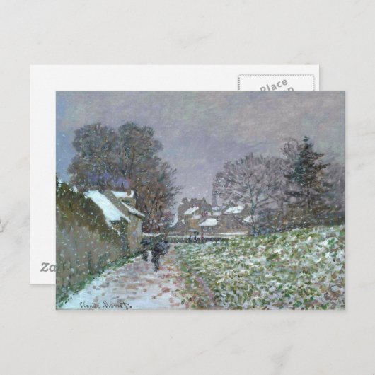 Snowy Path bij Argenteuil Briefkaart (Voorkant / Achterkant)