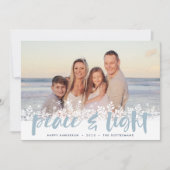 Snowy Peace | Hanukkah-foto Feestdagenkaart (Voorkant)