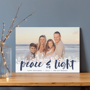 Snowy Peace Hanukkah-foto Feestdagenkaart
