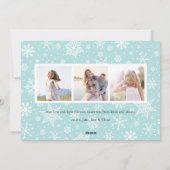 Snowy Peace | Hanukkah-fotokaart Feestdagenkaart (Achterkant)