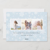 Snowy Peace | Hanukkah-fotokaart Feestdagenkaart (Achterkant)