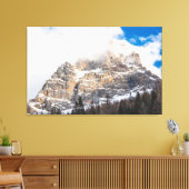 Snowy Peak European Alps Canvas Afdruk (Insitu (Woonkamer))