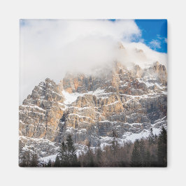 Snowy Peak in European Alps Magnet