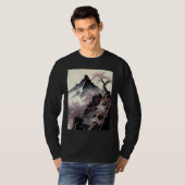 snowy peak mountain Cherry Blossom Awesome Japan T-shirt (Voorkant volledig)