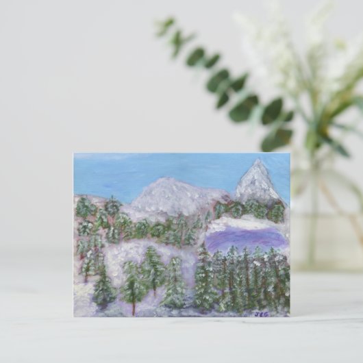 Snowy Peaks Briefkaart (Staand voorkant)