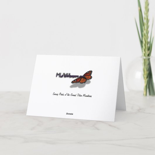 Snowy Peaks of Grand Teton Mountains II Photo Bedankkaart (Achterkant)