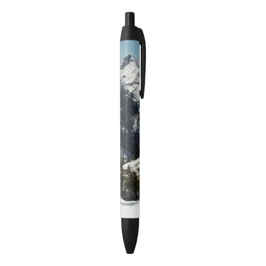 Snowy Peaks of Grand Teton Mountains II Zwarte Inkt Pen (Achterkant (Verticaal))