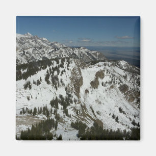 Snowy Peaks van Grand Teton Mountains I Fotografie Magneet