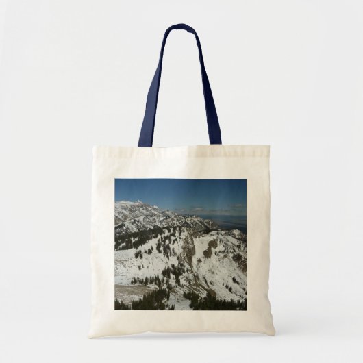 Snowy Peaks van Grand Teton Mountains I Fotografie Tote Bag (Voorkant)