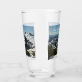 Snowy Peaks van Grand Teton Mountains II Foto Glas (Rechts)
