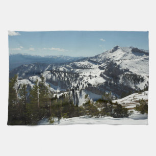 Snowy Peaks van Grand Teton Mountains II Foto Theedoek