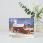 Snowy Pennsylvania Barns Briefkaart (Staand voorkant)