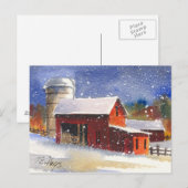 Snowy Pennsylvania Barns Briefkaart (Voorkant / Achterkant)