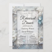 Snowy Petals in Frozen Bloom repetitie diner Kaart (Voorkant)