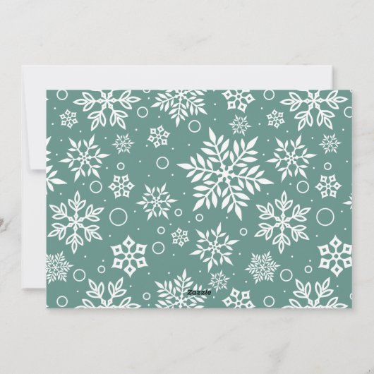 Snowy Photobooth Holiday Photo Collage Card Feestdagenkaart (Achterkant)