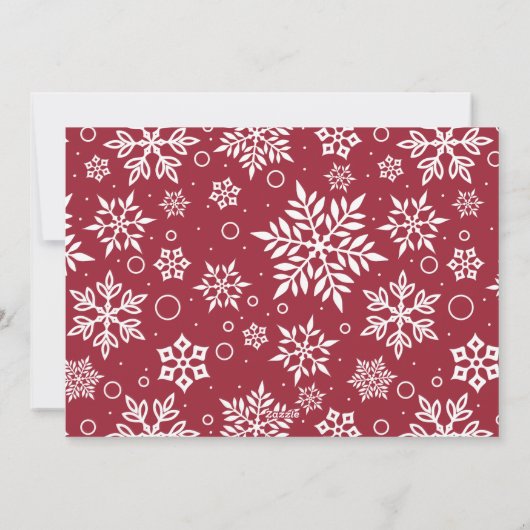 Snowy Photobooth Holiday Photo Collage Card Feestdagenkaart (Achterkant)