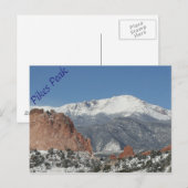 Snowy Pikes Peak briefkaart (Voorkant / Achterkant)