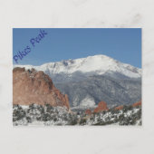 Snowy Pikes Peak briefkaart (Voorkant)