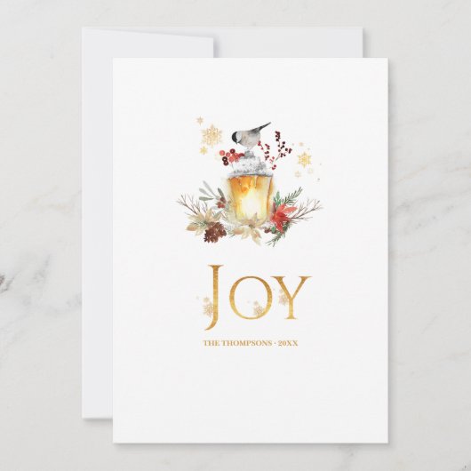 Snowy Pine and Spruce Christmas Fotocollage Feestdagenkaart (Voorkant)